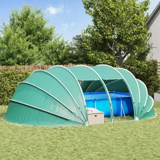 Festnight Poolabdeckung Oval 538x440x204 cm Pool Überdachung Poolzelt Dach Pooldach für Aufstellpools Poolpavillion Pool Abdeckung Oval Poolüberdachung Pool Kuppel