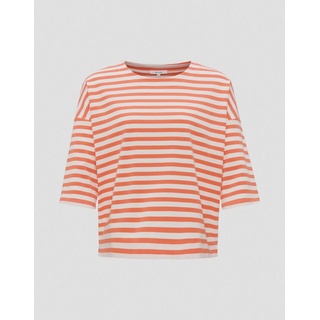 OPUS Blusenshirt Seifen bold stripe peachy coral S