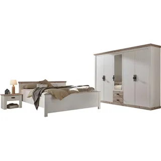 Home affaire Schlafzimmer-Set Florenz, in 3 verschiedenen Ausführungen weiß 180 cm x 200 cm