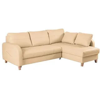 Ecksofa Compact Leder Beige