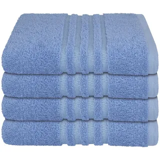 SCHIESSER Milano Handtuch 4 x 50 x 100 cm hellblau