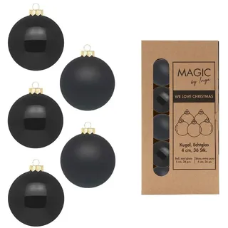 INGE-GLAS Weihnachtsbaumkugeln-Inge Glas-schwarz-4cm-36 Stück