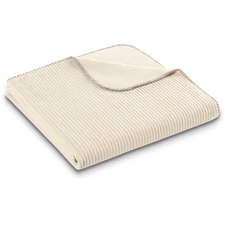 Biederlack Feel Cord Kuscheldecke 220 x 240 cm Beige
