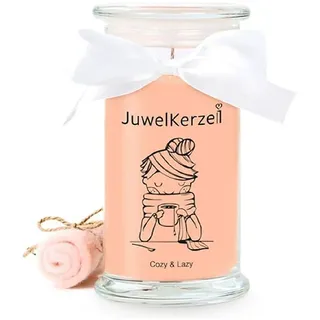 Juwelkerze Duftkerze mit Armkette "Cozy & Lazy" - 400 g