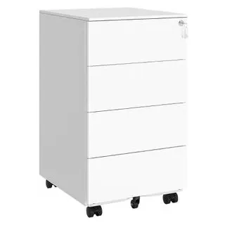 Songmics Rollcontainer 45,1 x 39 x 69,3 cm weiß