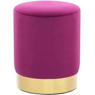 vidaXL Hocker Lila und Golden Samt 28 x 36 cm