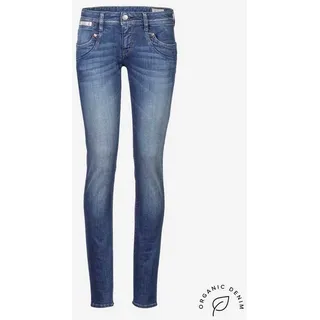 Herrlicher Damen Piper Slim Organic Denim Jeans, Blue sea L32, W28/L32 - 28W