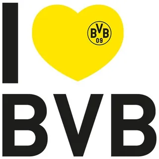 Wandtattoo WALL-ART "Fußball I love BVB" Wandtattoos Gr. B/H/T: 120 cm x 120 cm x 0,1 cm, bunt (mehrfarbig) Wandtattoos Wandsticker selbstklebend, entfernbar