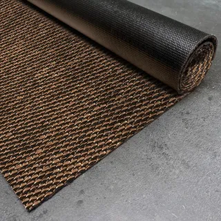 Vinyl Teppich Premium Qualität Innen und Außen Hochwertig Bronze 200x400 cm | Rutschfest abwaschbar wasserfest extra flach PVC Teppich für Küche Läufer Wohnzimmer Outdoor Flur Terrasse Bad STORESDECO