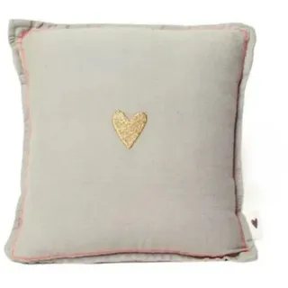 Good old friends Mini Kissen 25 x 25 cm Goldenes Herz