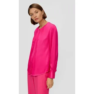 s.Oliver Langarmbluse Bluse Satinbluse aus reiner Viskose rosa XXL (44)