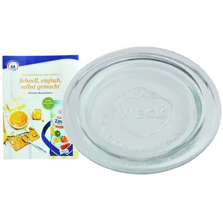 MamboCat Einmachglas Weck Glasdeckel 100mm incl. Gelierzauber Rezeptheft von Diamantzucker, Glas