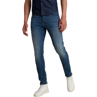 G-Star Herren Jeans 3301 Slim Fit Slim Fit Vintage Blau Normaler Bund Knopfleiste W 32 L 32
