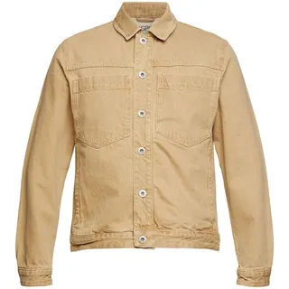 Esprit Outdoorjacke Denim-Jacke Denim-Jacke beige