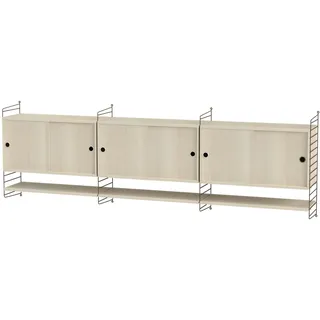 Sideboard wandmontage mit Regalböden Braun Esche