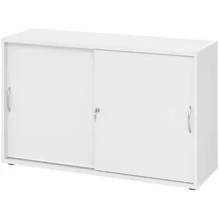 bümö Schiebetürenschrank Aktenschrank 120 x 74,8 x 40 weiß