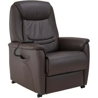 Hukla Fernsehsessel HU-RV19146 Leder 83 x 106 x 82 cm Braun elektrisch mit Fernbedienung