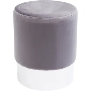 Kare Hocker Cherry Samt 35 x 42 x 35 cm Grau/Silber