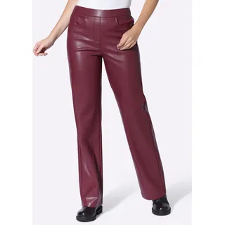 Heine Lederimitat-Hose sportlich Rot 36