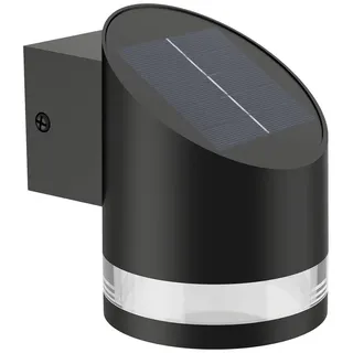 PHILIPS Outdoor Solar Fyve Wandleuchte 1,5W, Tageslichtsensor, 2700 Kelvin, IP44 wetterfest, schwarz
