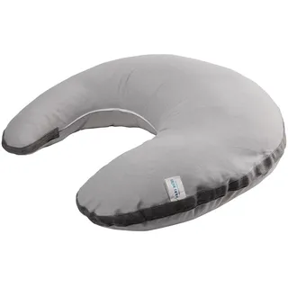Bio Stillkissen Stillmond mit Bezug 100% Bio-Baumwolle (kbA), Kapok Füllung, Grau