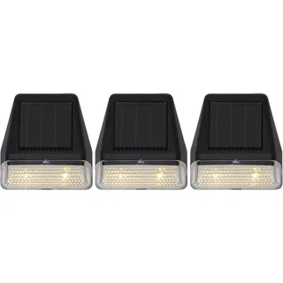 STAR Solarleuchte Kunststoff 7x7,5 cm 3er Set schwarz