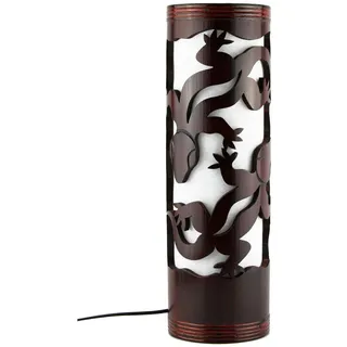 LESTARIE Bambus Lampe Gekko Motiv Deko handgefertigt Tischlampe Lampen Braun