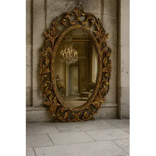 Casa Padrino Barock Spiegel Gold H. 108 cm - Barockstil Möbel