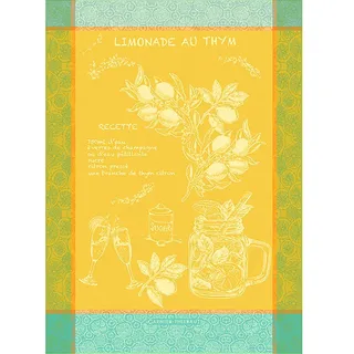 GARNIER-THIEBAUT Geschirrtuch LIMONADE AU THYME 56 x 77 cm 100% Baumwolle