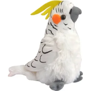 Papagei Maskottchen weiß Nymphe 17cm 13574 universal