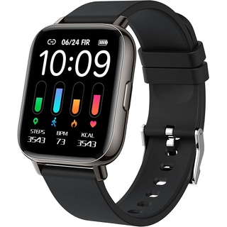 Happiny Smartwatch Damen Herren, Fitness Tracker Uhr IP68 Wasserdicht Fitnessuhr mit Pulsuhr Schlafmonitor Schrittzähler, Sportuhr smart Watch mit...