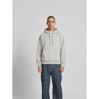 Hoodie mit Känguru-Tasche, Hellgrau Melange, M