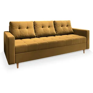Masseno Sofa MILO mit Schlaffunktion, Schlafsofa, Couch mit Bettkasten