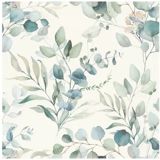 Rasch Textil Vliestapete Blätter & Zweige 53 x 1000 cm 300215 beige/grün