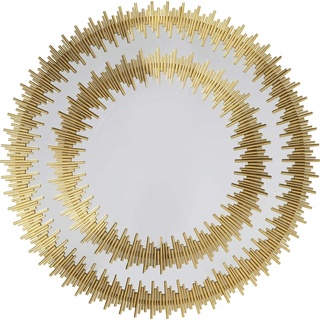 Kare Design Spiegel Solare Gold, großer Wandspiegel, goldener Spiegel, runder Wandspiegel, (H/B/T) 132x132x5cm