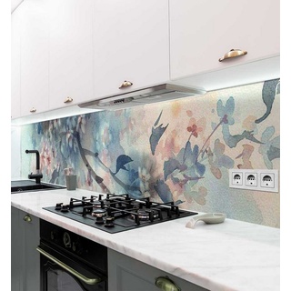 MyMaxxi Dekorationsfolie Küchenrückwand Graffiti blühender Baum selbstklebend 120 cm x 60 cm