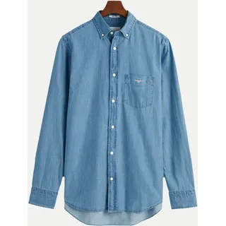 GANT Reg Indigo Bd Langarmhemd Semi Light Blue S