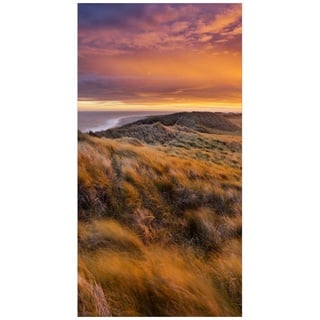 Duschrückwand - Sonnenaufgang am Strand auf Sylt, Material:Hartfolie Smart Glanz 0.32 mm, Größe HxB:1-teilig 190x120 cm