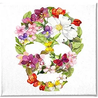 Homemania Skull-Art und Graffiti-Bild für Wohnzimmer, Schlafzimmer, mehrfarbig, 60 x 3 x 60 cm, HM20KNV60 x 60 – 84, Polyester, Holz