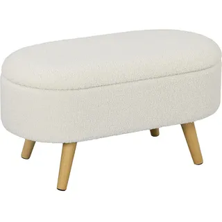 Homcom Truhenbank Weiß 82 x 41 x 45 cm