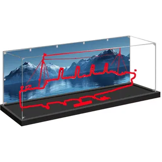 Acryl Vitrine für Lego 10294 Titanic Bauset, Staubdichte Transparente Box - Nur Vitrine, Schaukasten Kompatibel mit Lego 10294 (Back Spray A)
