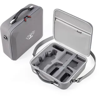 STARTRC Air 3S Tasche, PU Case für DJI Air 3S Fly More Combo Zubehör | Hartschalen Tasche Für DJI Air 3S, Compatible with RC2/RC/RC-N3/N2, Akku Ladestation, Wasserdichtes PU, Schultergurt