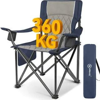 HOMECALL Campingstuhl Übergroßer Klappstuhl Blau
