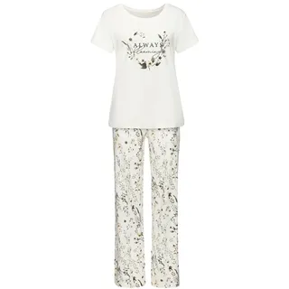 LASCANA Pyjama ecru-gemustert 36/38