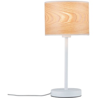 Paulmann 79638 Neordic Tischleuchte Neta max. 1x20W Tischlampe für E27 Lampen Nachttischlampe Holz/Weiß 230V Holz/Metall ohne Leuchtmittel