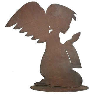 Rostikal Gartenfigur »Engel Figuren Garten Metall Gartendeko«, Echter Rost braun