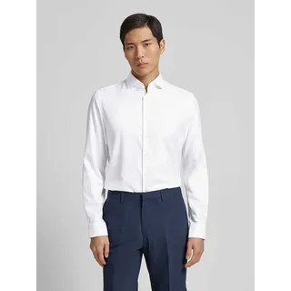 Slim Fit Business-Hemd mit Haifischkragen, Weiss, 37/38