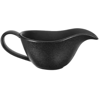 PACKOVE Sauciere aus Porzellan Sauciere aus Keramik Saucen Behälter Schwarz Saucieres Küchenbedarf Soßenkännchen für Saucen Milch, 300 ml
