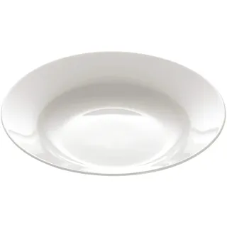 Maxwell & Williams Suppenteller aus Kaschmir, breiter Rand, feines Knochenporzellan, weiß, 23 cm