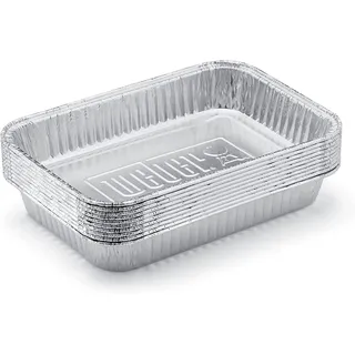 Weber 6415 Alu-Tropfschalen Grillschalen klein 12,7 x 3,6 x 19 cm 10 Stück